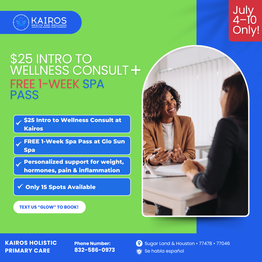 4th of July Wellness Special: $25 Intro + Free Spa